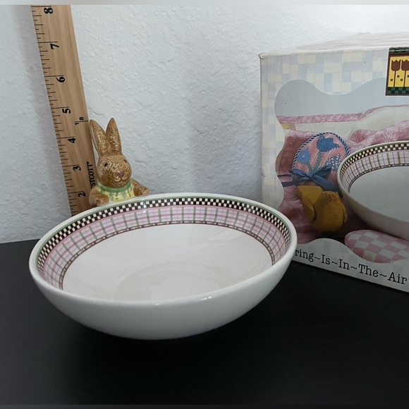 Vintage Debbie Mumm by Sakura “Spring Is In The Air Bunny” Nibbler Bowl. - Picture 2 of 4